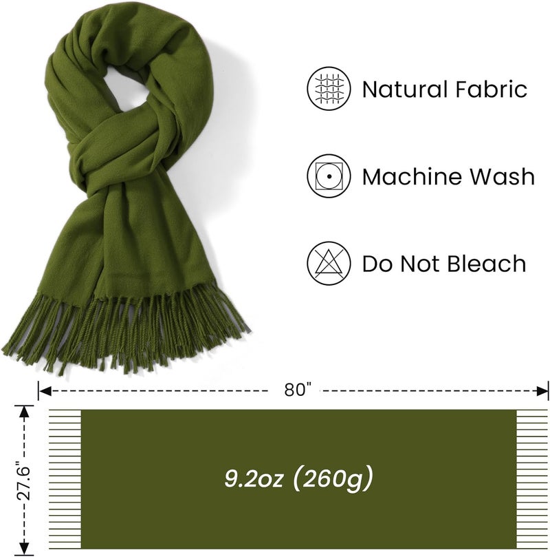 Premillow Scarfs for Women, Winter Scarf, Classic Pashmina Shawls and Wraps, Cashmere Feel Scarfs for Women, Long Scarves - Image 3